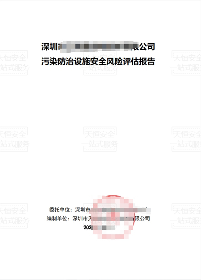 污染设施安全风险评估报告2